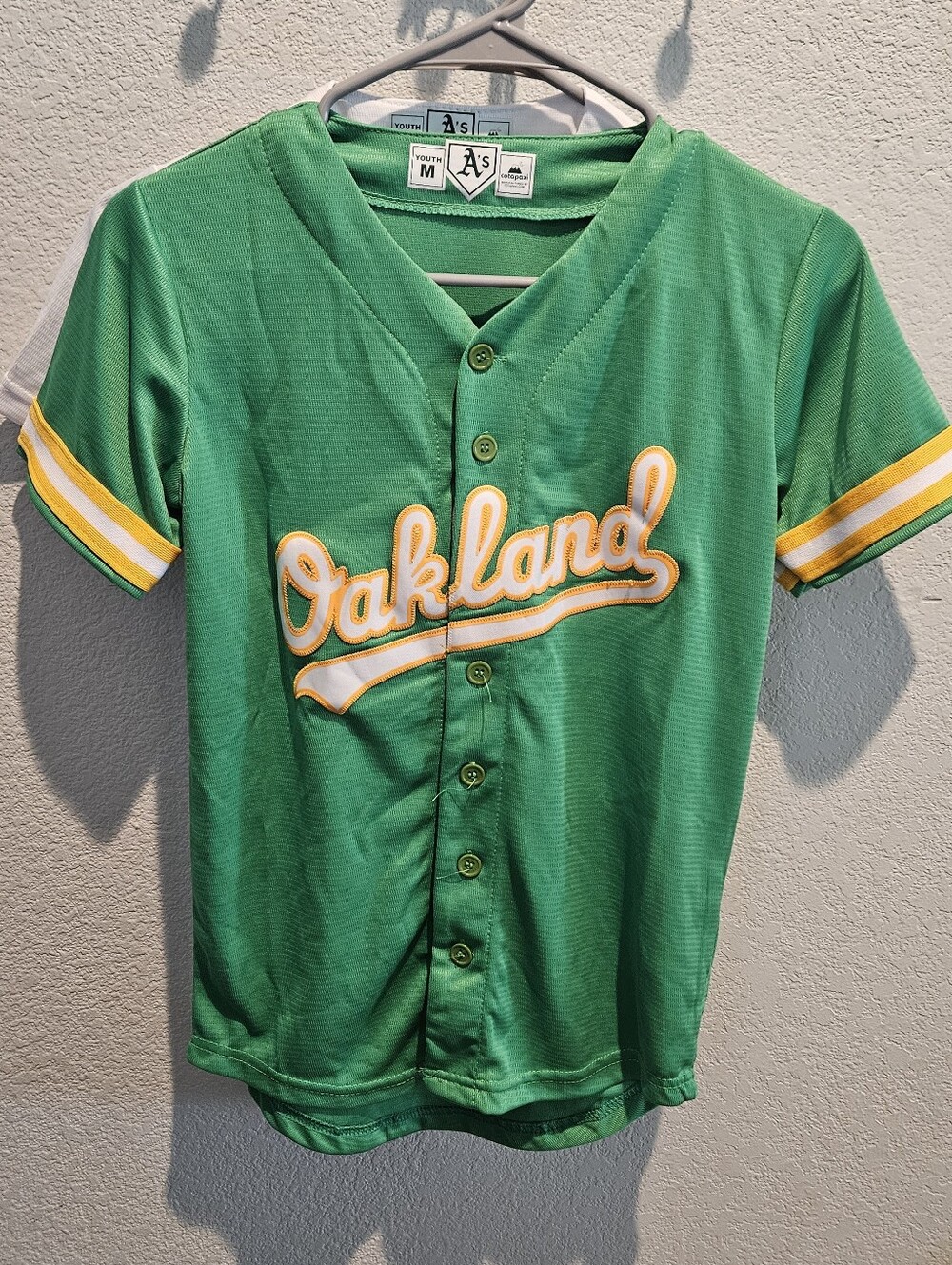 cotopaxi Kids Oakland Athletics Baseball Jerseys - Green & White - Picture 3 of 3